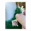 Vintage 70s does Victorian Emerald Green Velvet Maxi Dress Ivory Lace High Neck Collar and Cuffs - Image 5