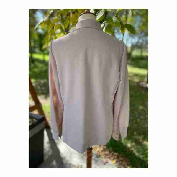 Vintage 70s Sears Fashions Cream Shirt Shacket Dagger Collar Cream Embroidery Sz - Image 6