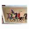 Vintage 60s 70s Illinois Molding Company Framed Art 62 x 22.5" Persian Tribesman Persian Fantasy Horses Mid Century - Image 6