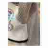 Vintage Pastel Cardigan 80s does 50s Collegiate Nautical Starfish Shells Sz M - Image 11