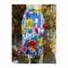 80s Perle Bright Floral Skirt Pleat Front A Line Pockets Sz 12