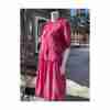 Vtg | 70s P.S. I Love You Mauve Western Skirt Set Rayon Poly Slub Gauze Kercheif Sz 9/10 - Image 2