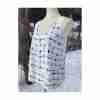 Reitman's T-Strap Tank Top White Blue Wide Crotchet Straps Sz S - Image 2