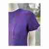 Vintage 50s Shift Dress Mod Purple Waffle Knit Short Sleeve Pockets - Image 3