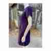 Vintage 50s Shift Dress Mod Purple Waffle Knit Short Sleeve Pockets - Image 6