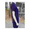 Vintage 50s Shift Dress Mod Purple Waffle Knit Short Sleeve Pockets - Image 8
