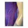 Vintage 50s Shift Dress Mod Purple Waffle Knit Short Sleeve Pockets - Image 7