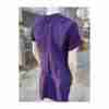 Vintage 50s Shift Dress Mod Purple Waffle Knit Short Sleeve Pockets - Image 4