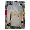 80s Thierry Mugler Military Blazer Cream Navy Gold Notch Collar Designer S/M - Image 2