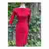 1950s Wiggle Dress Mad Men Wool Coctail Midi Party - Image 2