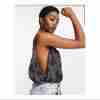 Intimately Free People Siren Song Printed Wrap Bodysuit Sleeveless Sz XS NWT - Image 4